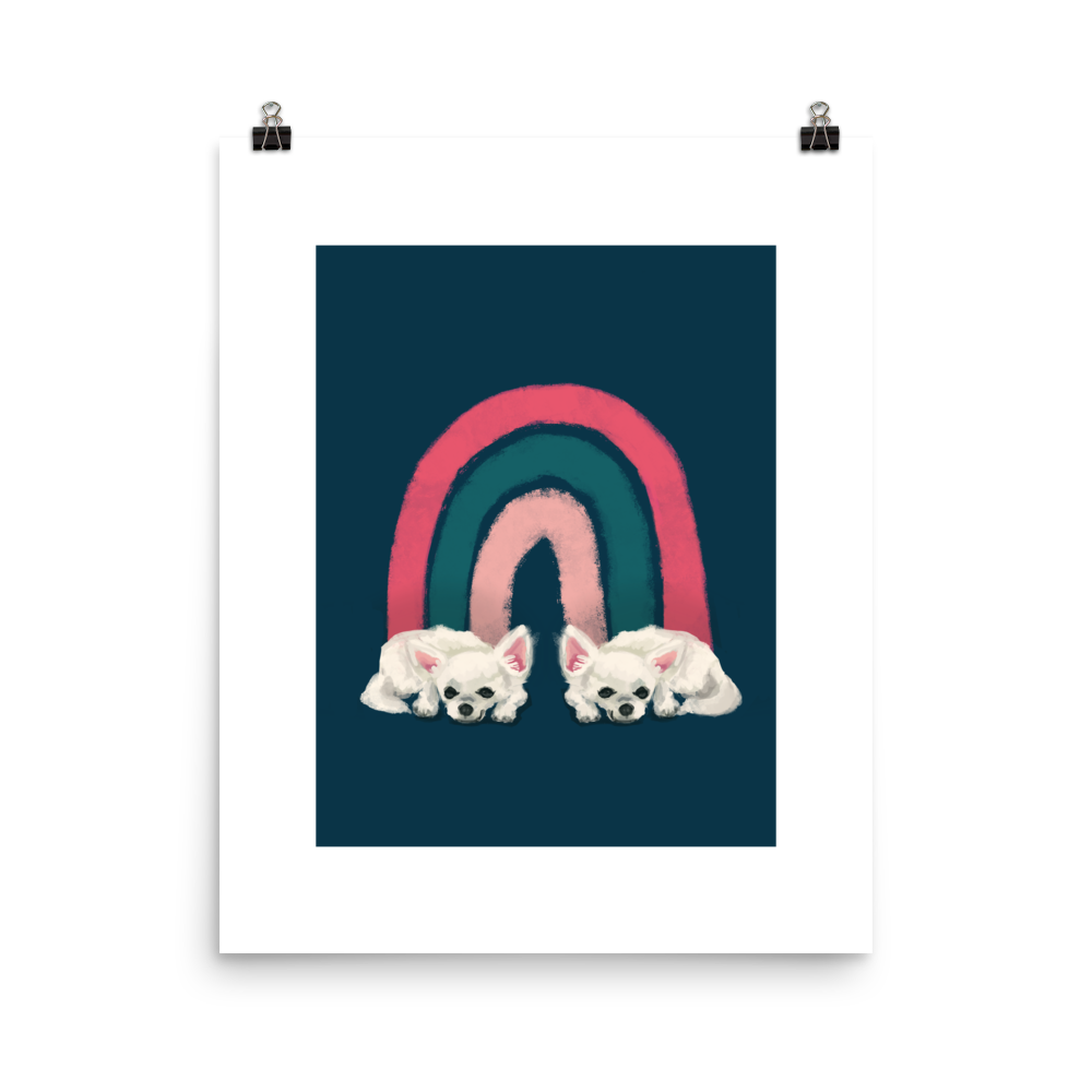 A Dog at the End of a Rainbow Art Print
