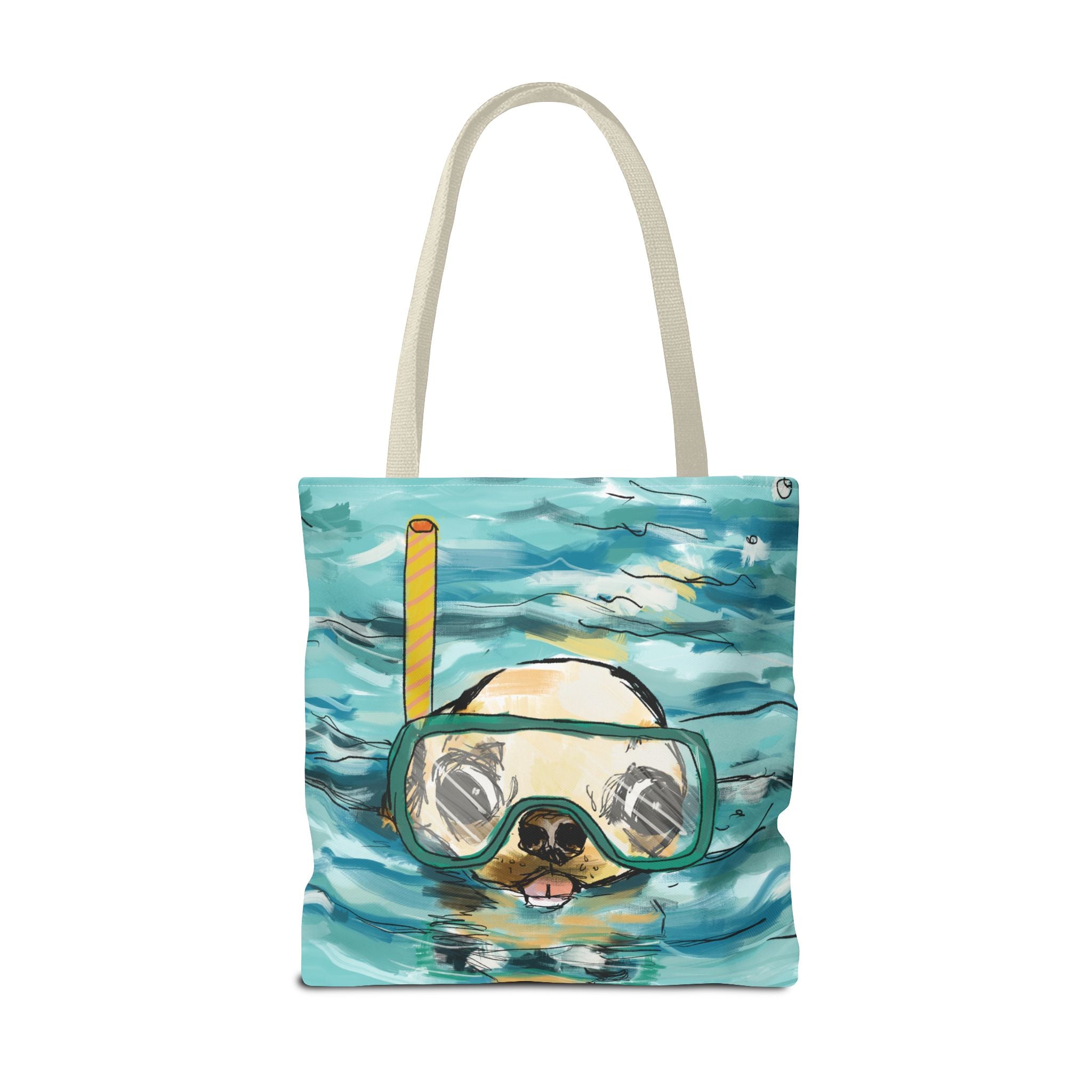 Chihuahua Snorkeling Beach Tote Bag for Dog Lovers