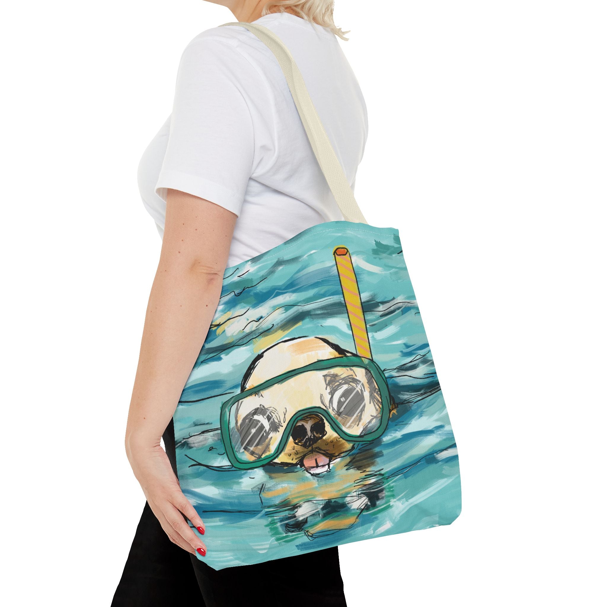 Chihuahua Snorkeling Beach Tote Bag for Dog Lovers