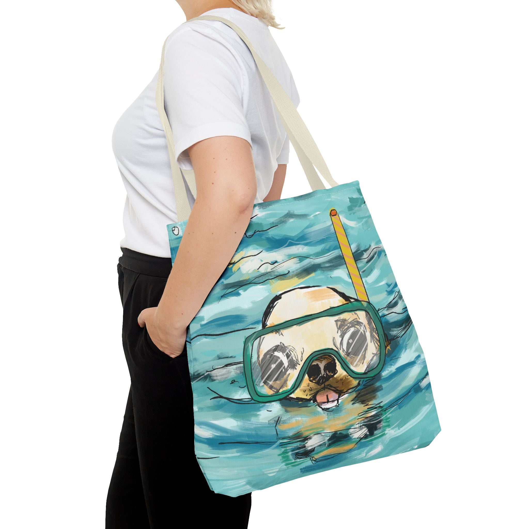 Chihuahua Snorkeling Beach Tote Bag for Dog Lovers