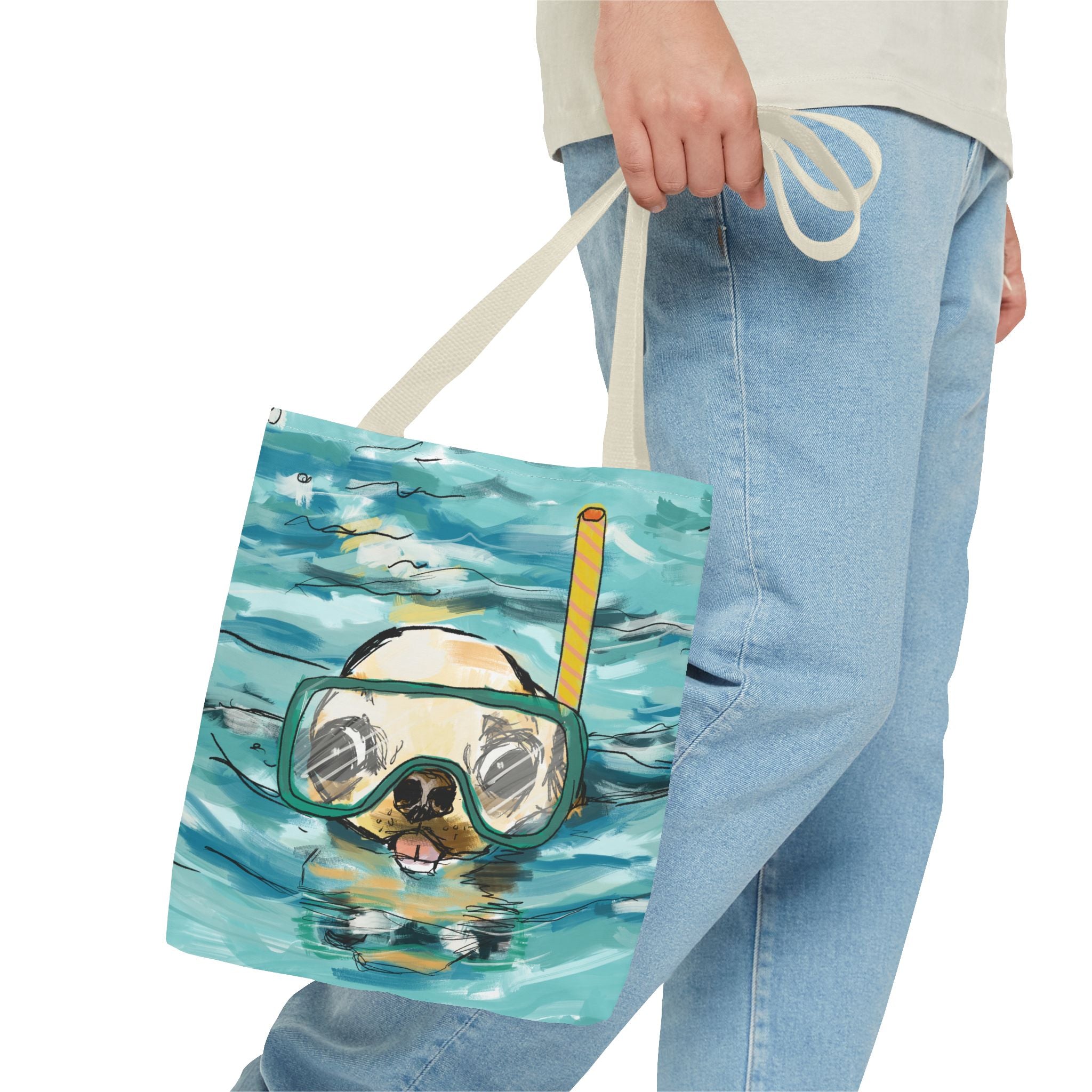 Chihuahua Snorkeling Beach Tote Bag for Dog Lovers