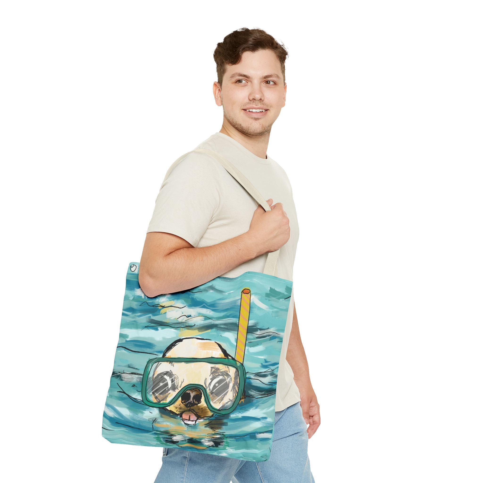 Chihuahua Snorkeling Beach Tote Bag for Dog Lovers