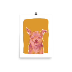Orange & Pink Chihuahua Print | Wall Art