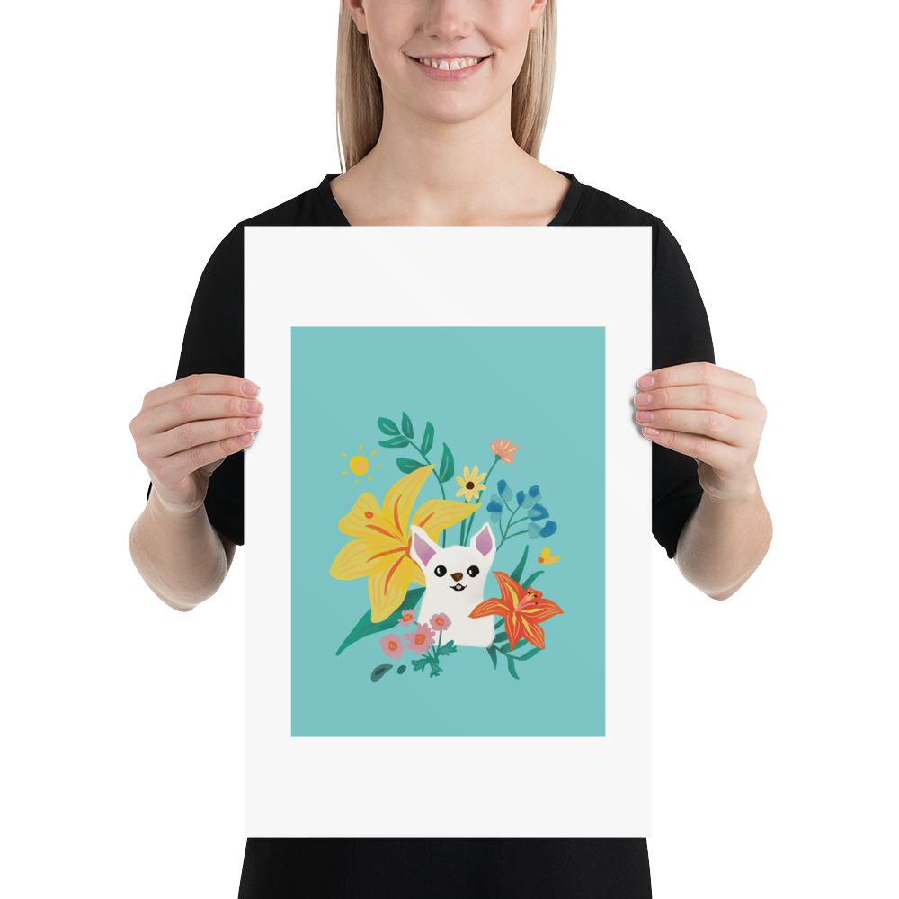 Springtime Chihuahua Art Print