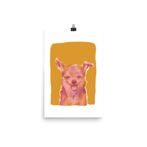 Orange & Pink Chihuahua Print | Wall Art