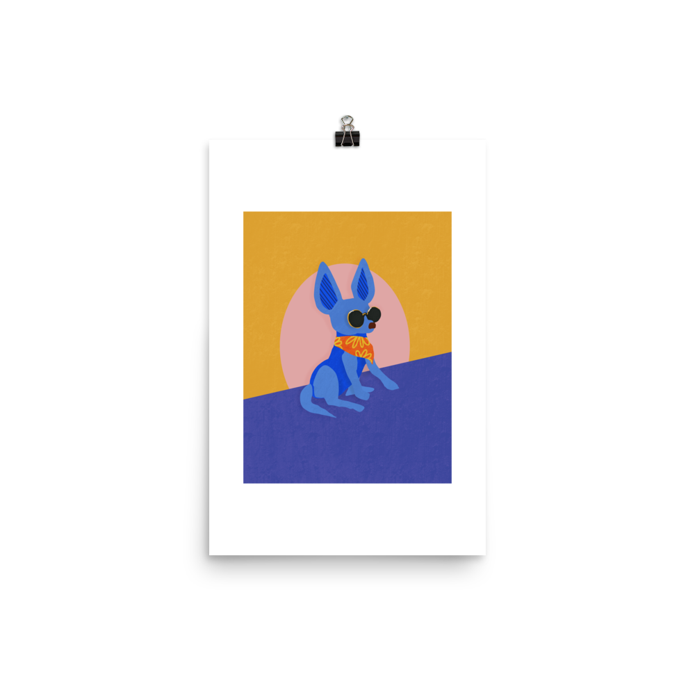 I love my 80s Chihuahua Art Print