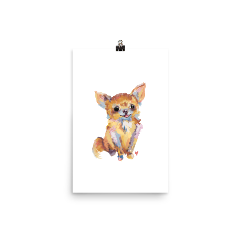 Fluffy Gizmo Chihuahua Art Print