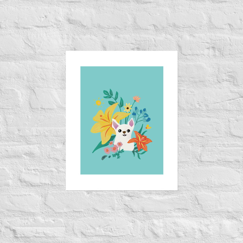 Springtime Chihuahua Art Print