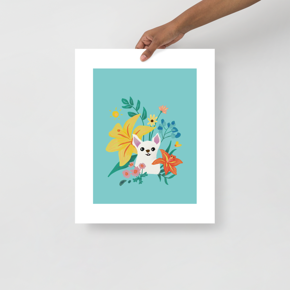 Springtime Chihuahua Art Print