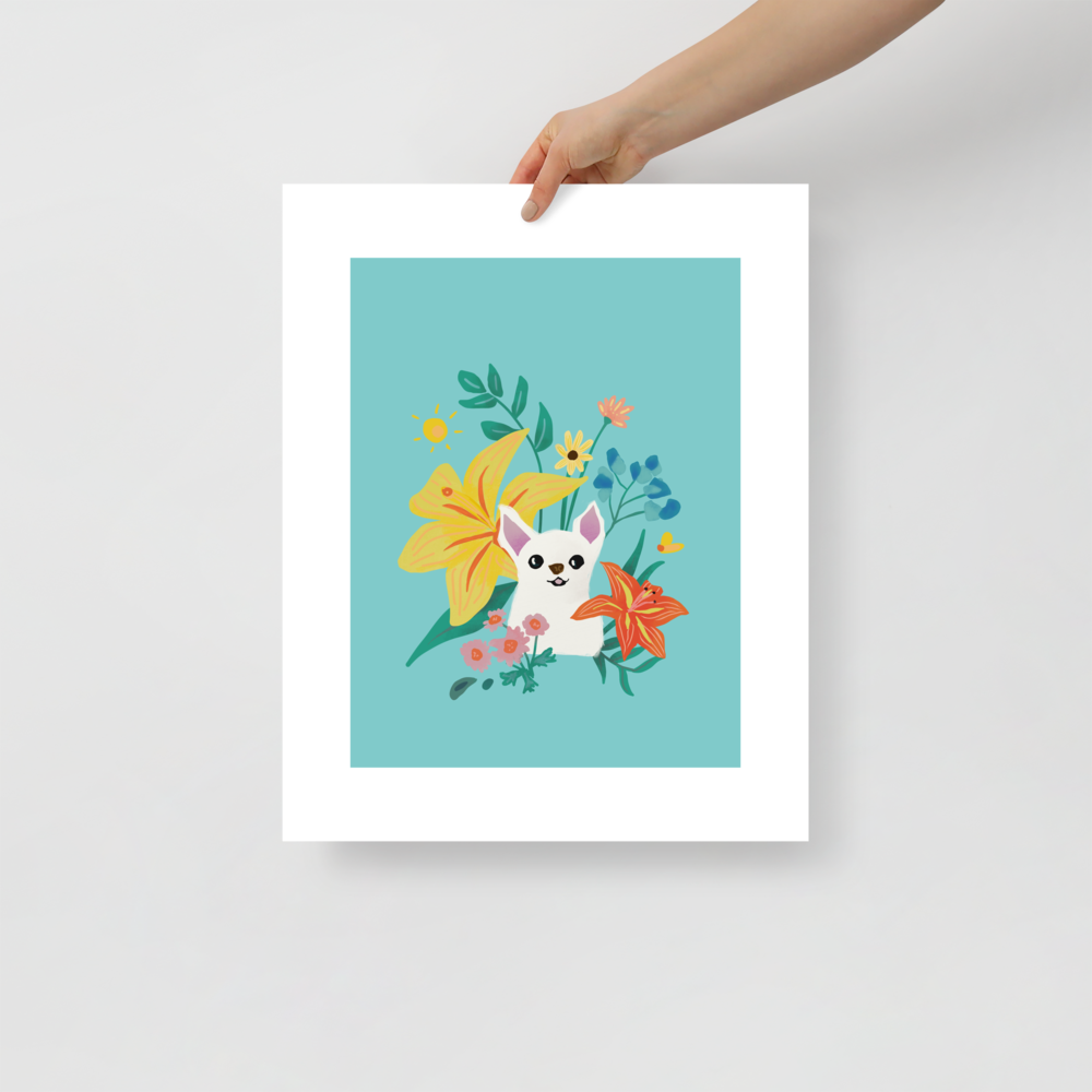 Springtime Chihuahua Art Print