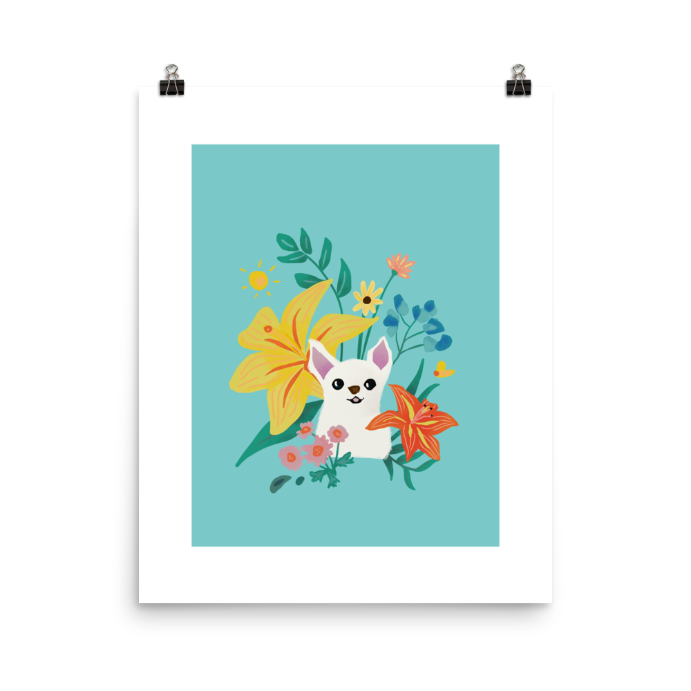 Springtime Chihuahua Art Print