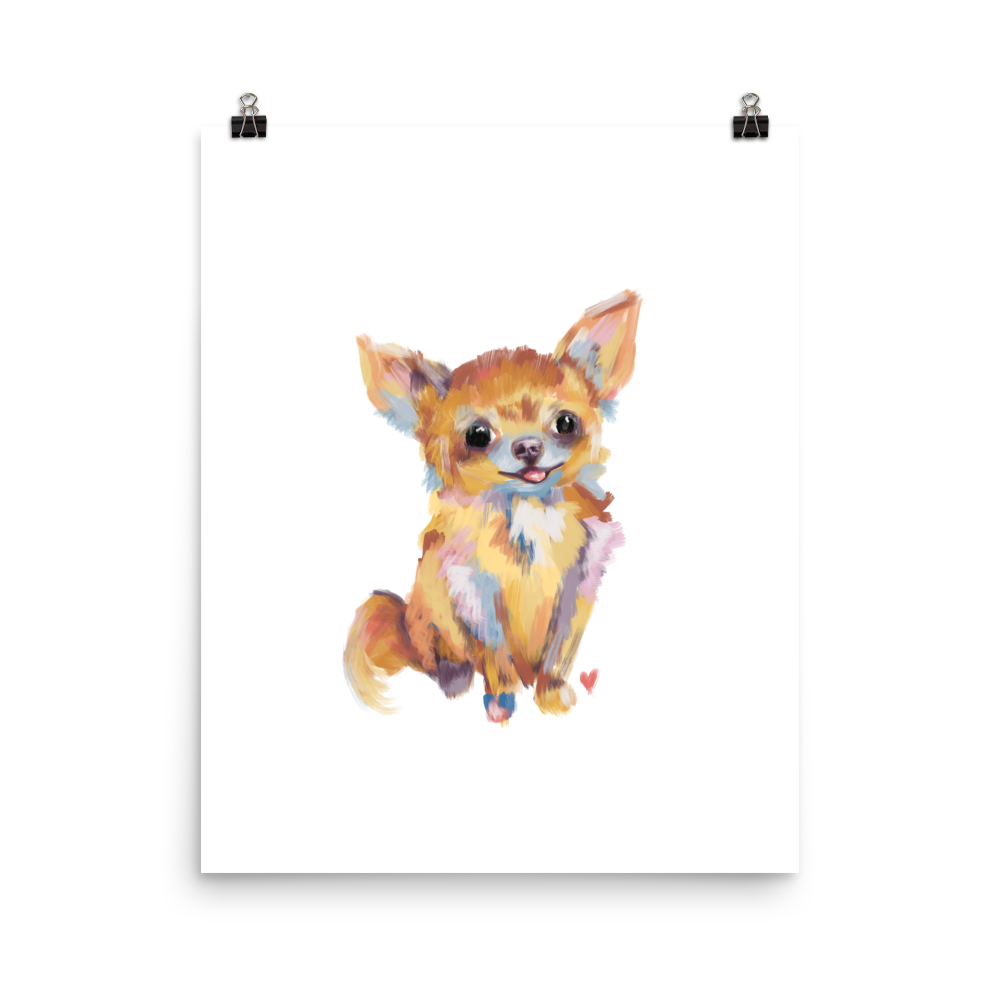 Fluffy Gizmo Chihuahua Art Print