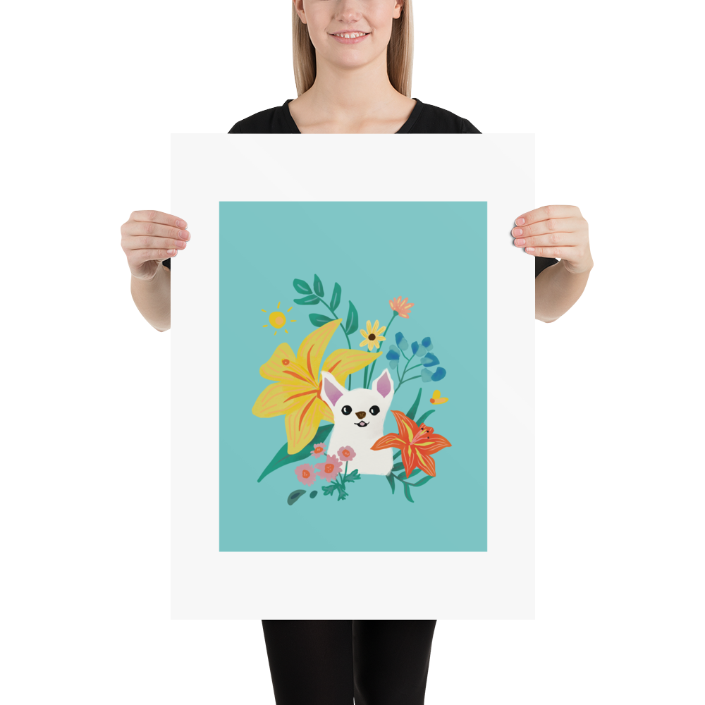 Springtime Chihuahua Art Print