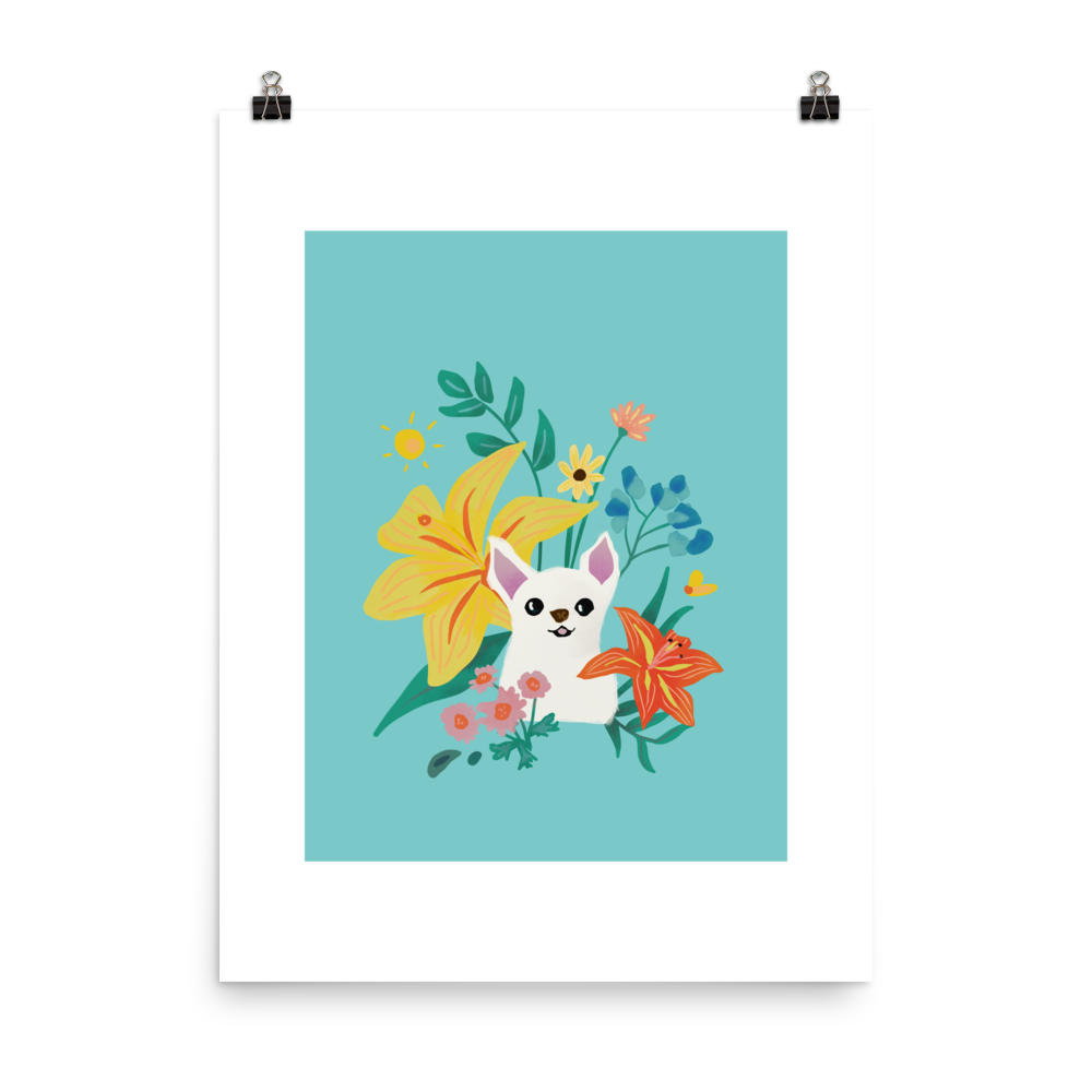 Springtime Chihuahua Art Print
