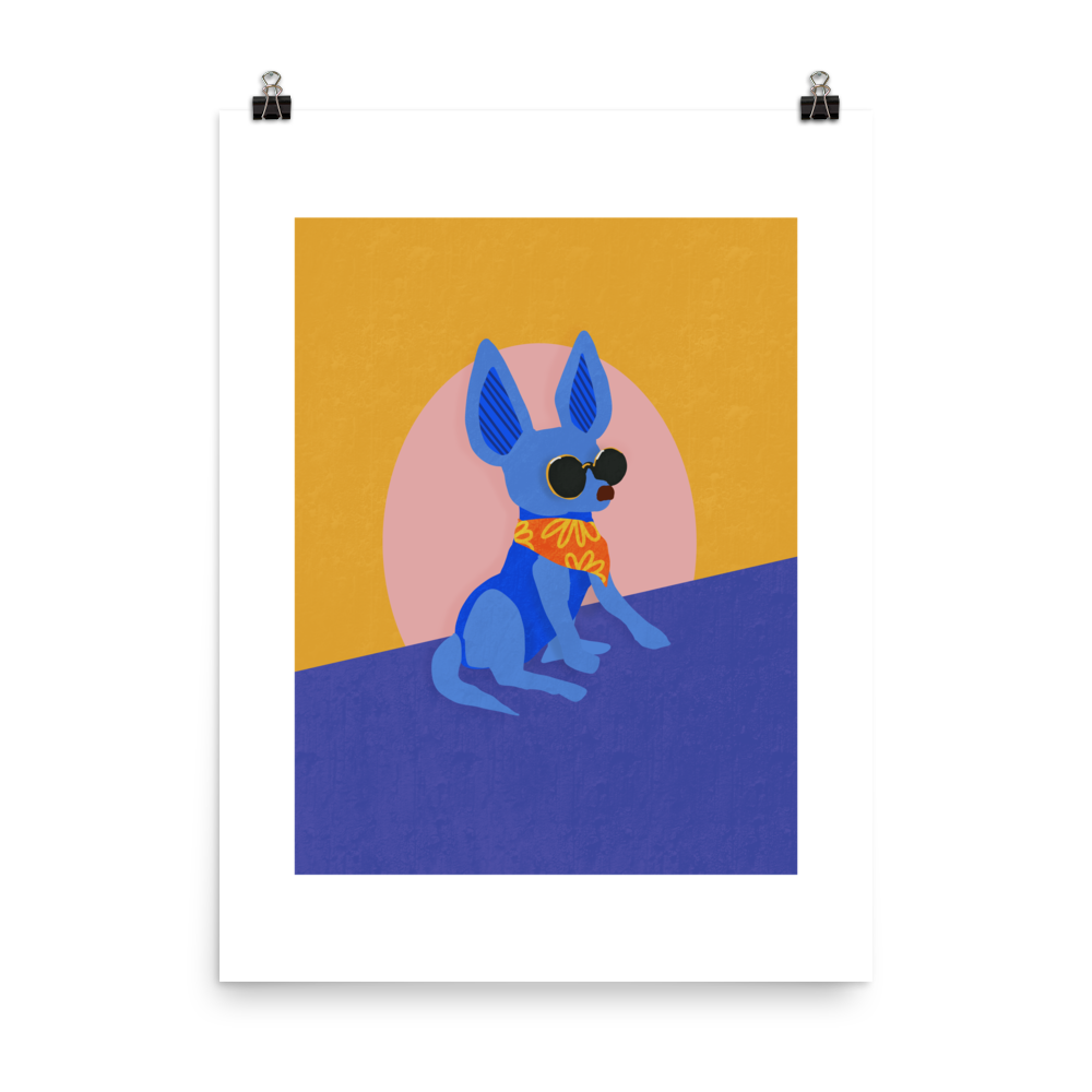 I love my 80s Chihuahua Art Print