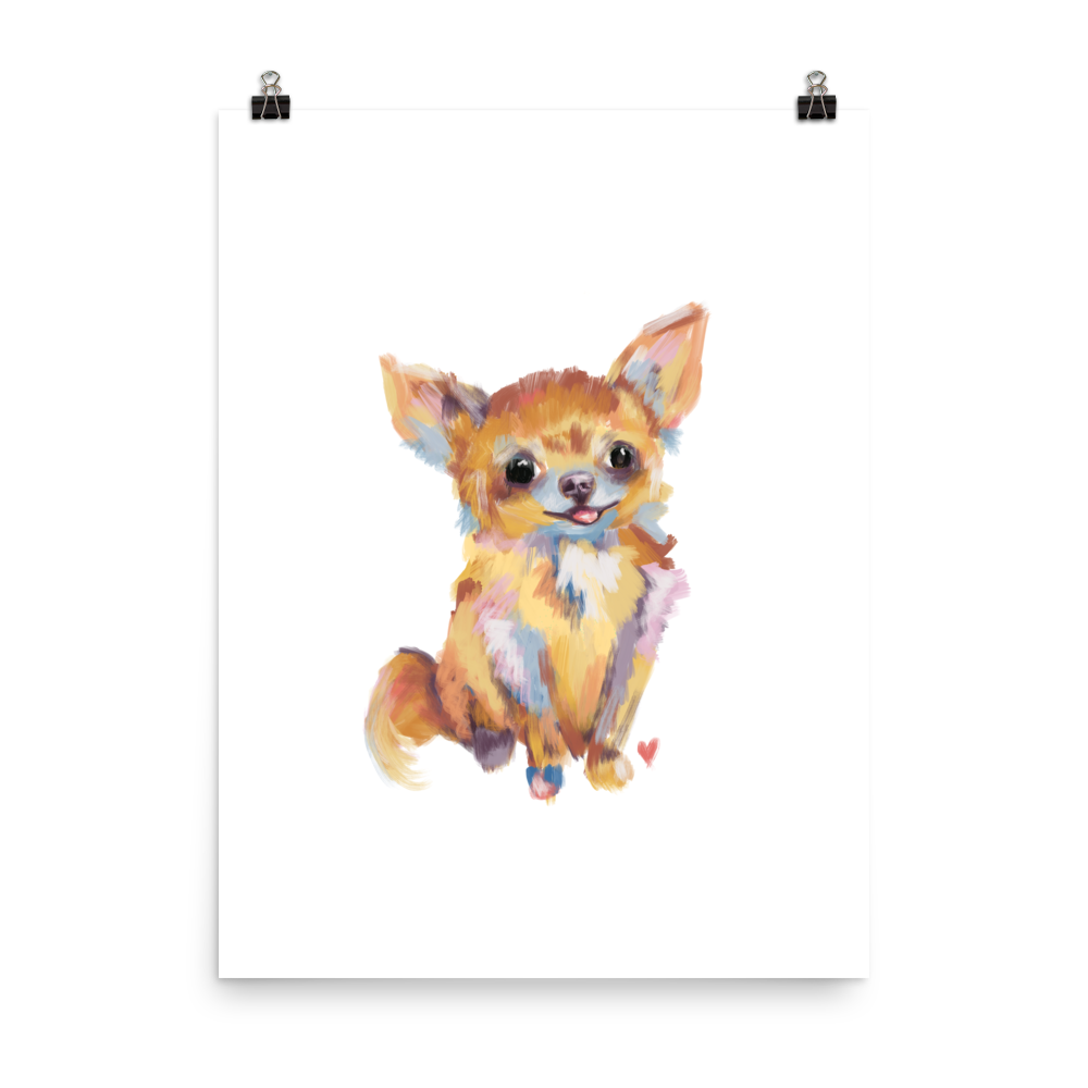 Fluffy Gizmo Chihuahua Art Print