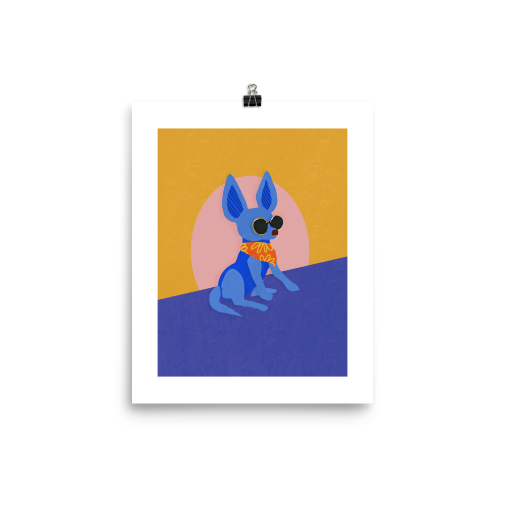 I love my 80s Chihuahua Art Print