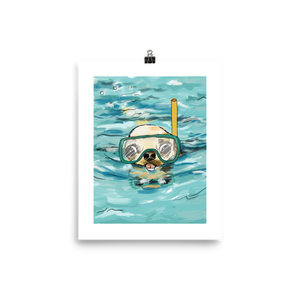 Snorkeling in the Sea Chihuahua Art Print