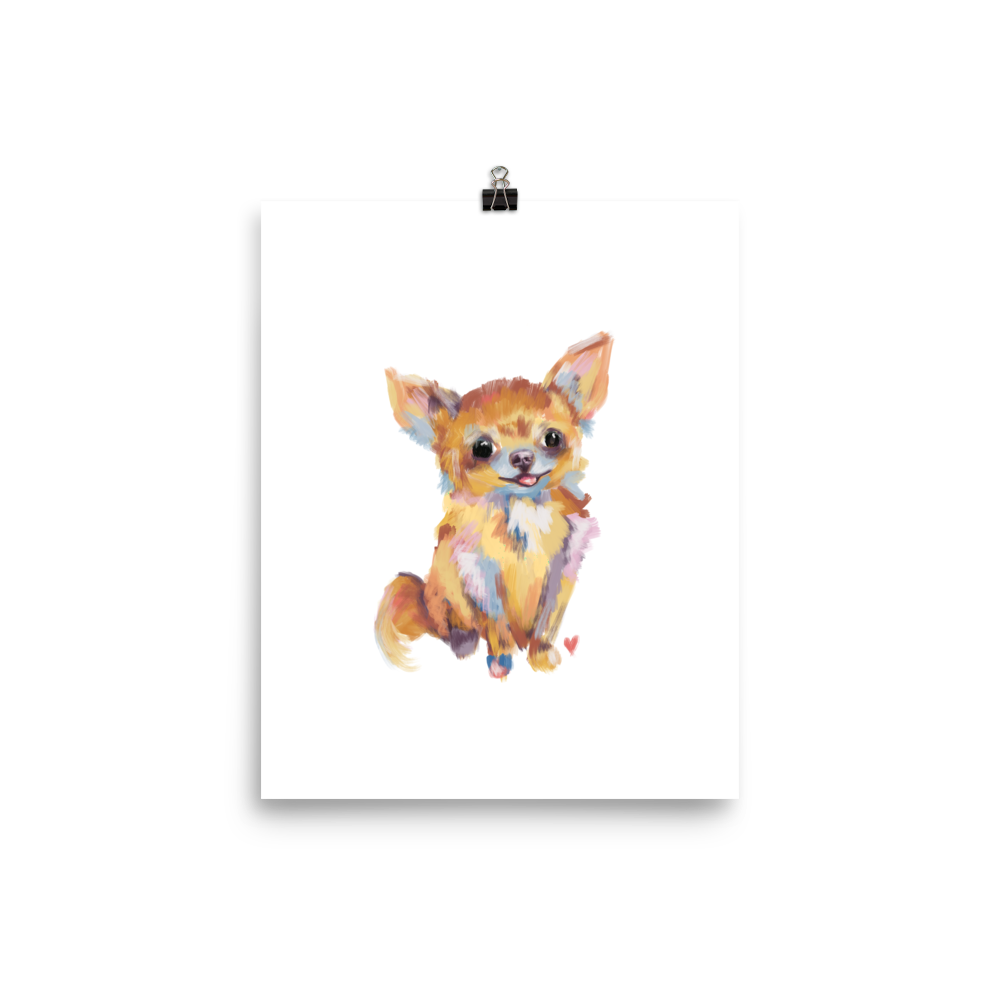 Fluffy Gizmo Chihuahua Art Print