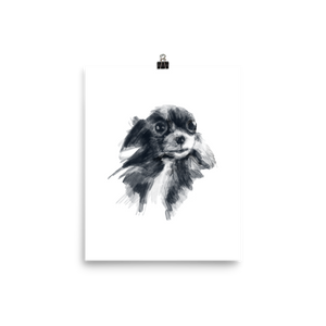 Black & White Painted Chihuahua Art Print - House of Chihuahua
