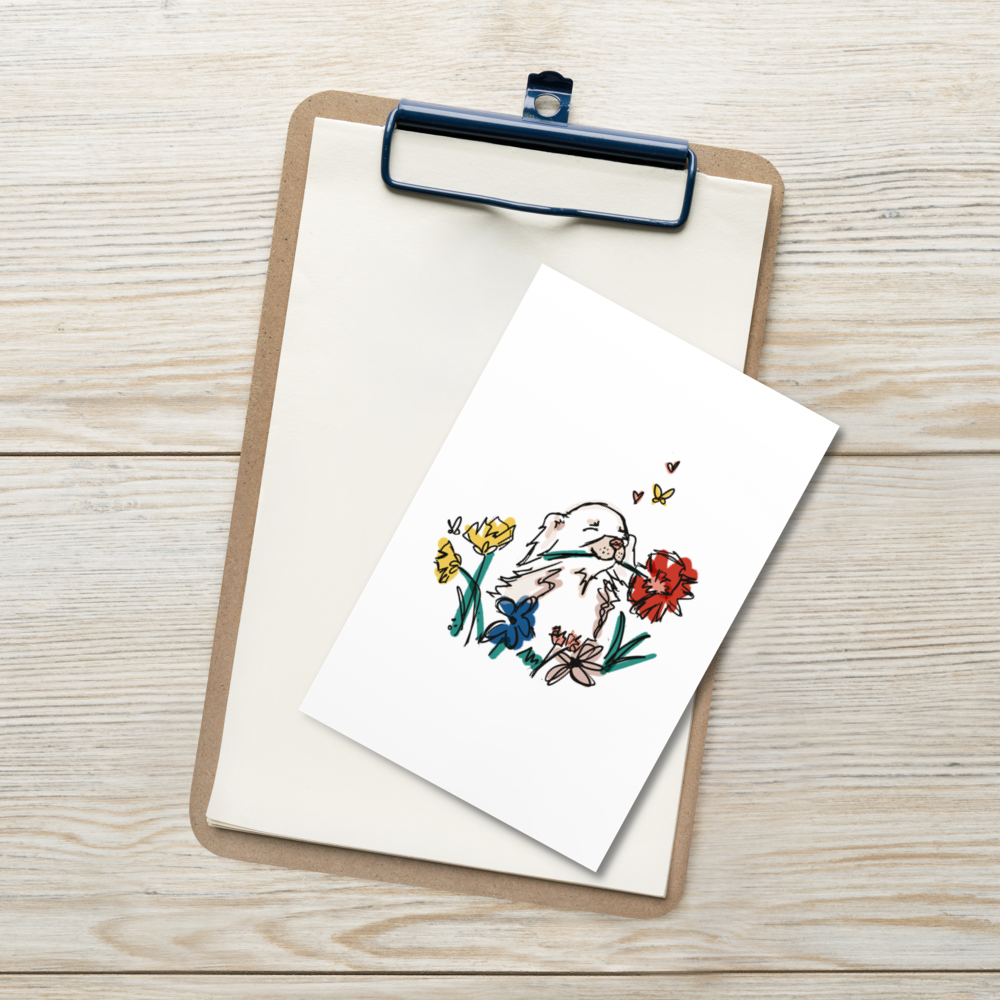 Wildflower Chihuahua Mini Art Print