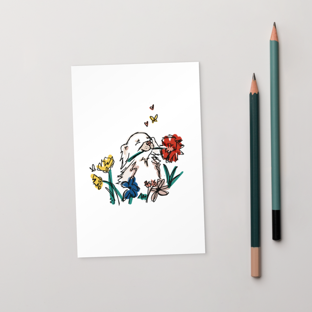 Wildflower Chihuahua Mini Art Print