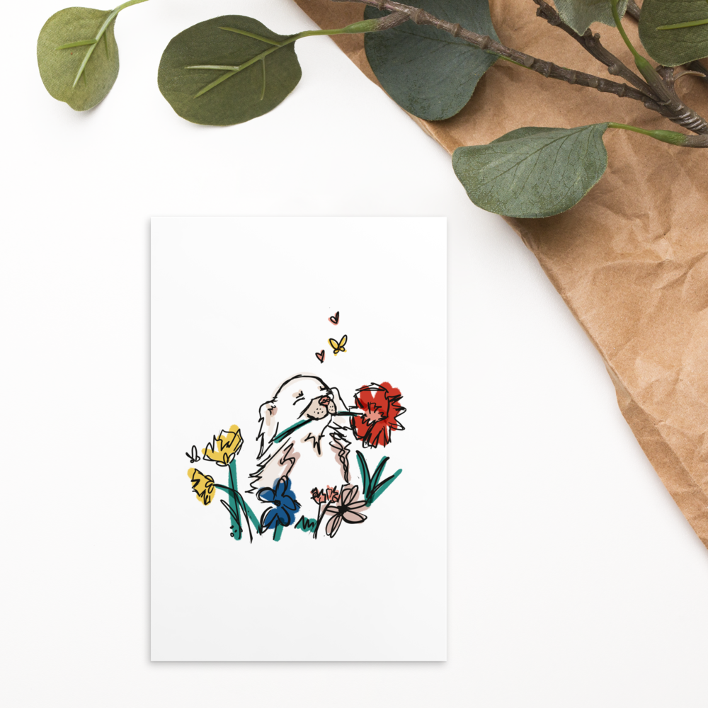 Wildflower Chihuahua Mini Art Print